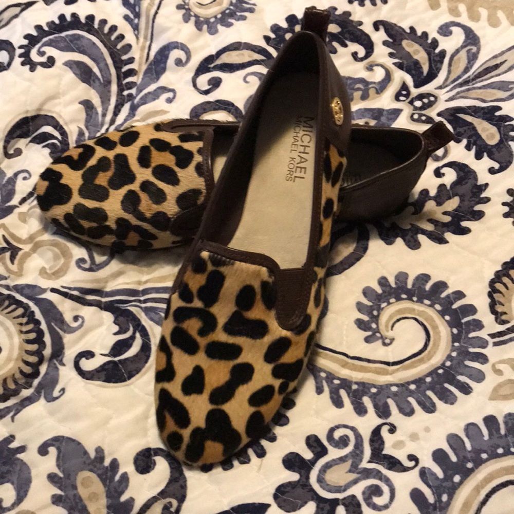 Michael Kors Animal Print Loafers - Size 6